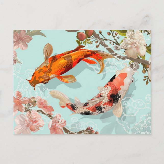Postal Koi Fish (Anverso)