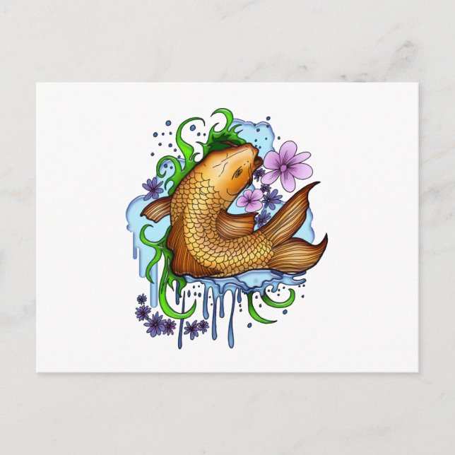 Postal Koi Fish (Anverso)