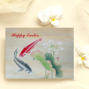 Postal Koi Fish con Lotus