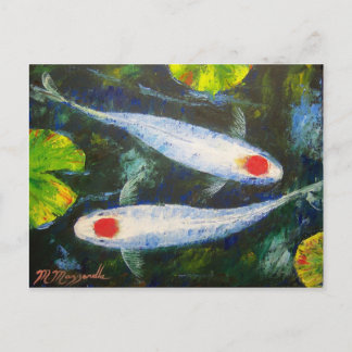Postal Koi Fish Tancho Kohaku