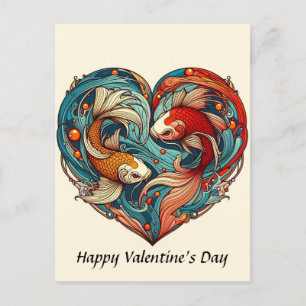 Postal Koi Fish Valentine