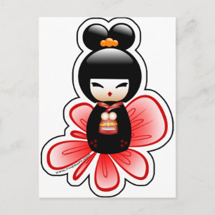 Postal kokeshi-mickey-sfondo-t