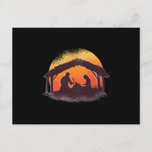 Postal Kokeshis Nativity Scene - Feliz Navidad