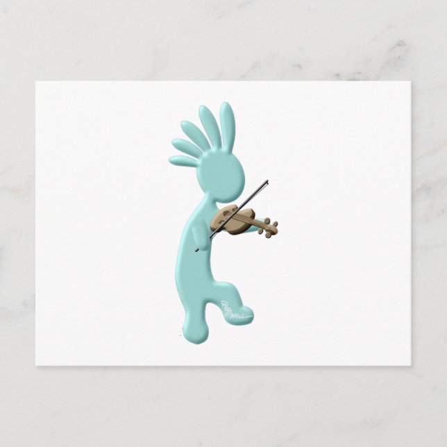 Postal Kokopelli Fiddle (Anverso)