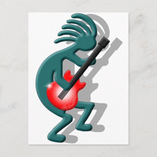 Postal Kokopelli Guitar (Anverso)