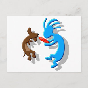 Postal Kokopelli Wiener Dog