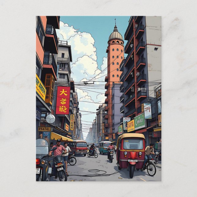 Postal Kolkata, India, centro de Keepsake Souvenir (Anverso)