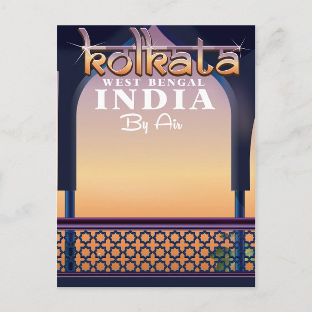 Postal Kolkata - poster de vacaciones de Bengala Occident (Anverso)