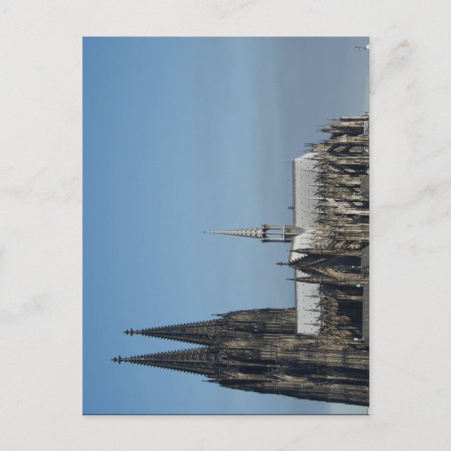 Postal Kölner Dom in der Seitenansicht im Morgenlicht (Anverso)