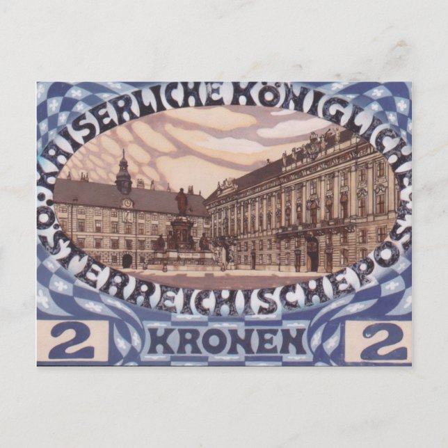 Postal Koloman Moser- Diseño para sello conmemorativo aus (Anverso)