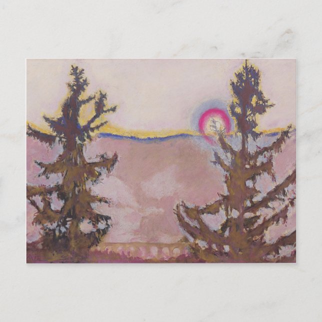 Postal Koloman Moser - Paisaje en el Semmering (Anverso)