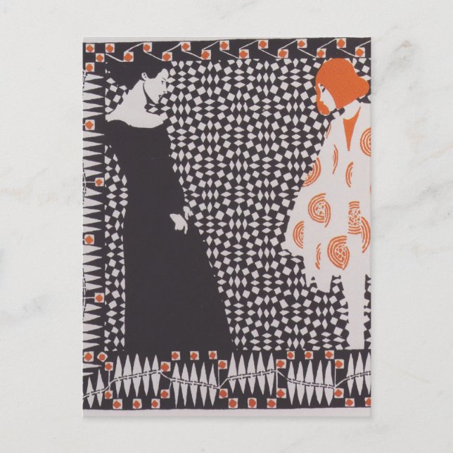 Postal Koloman Moser - Primavera temprana (Anverso)