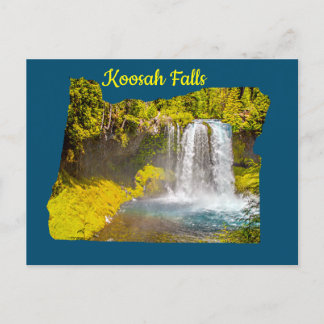 Postal Koosah Falls Oregon Postcard