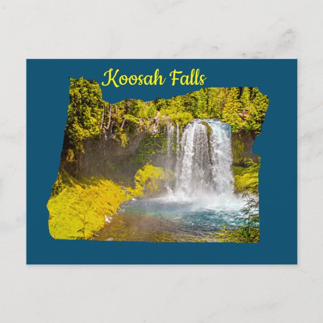 Postal Koosah Falls Oregon Postcard (Anverso)