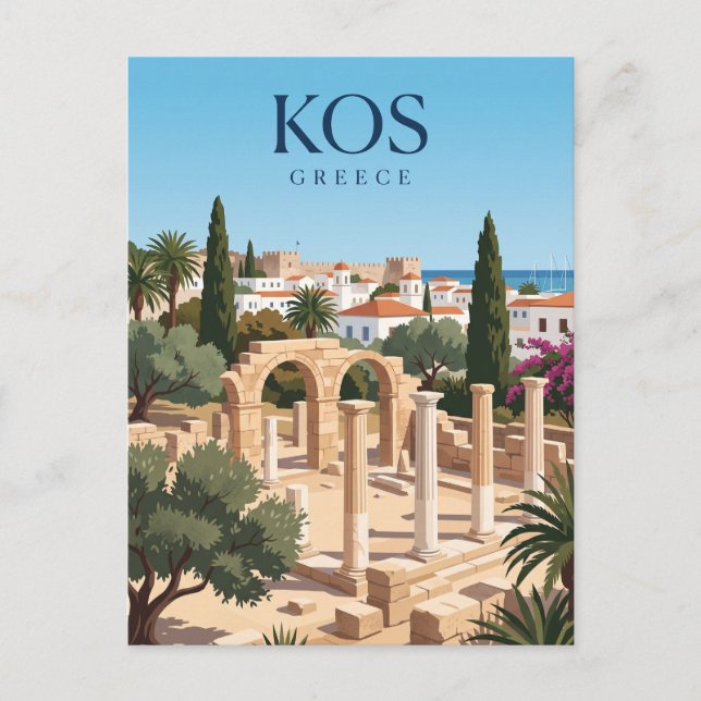 Postal Kos Town Grecia (Anverso)