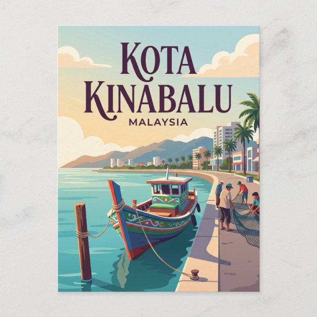 Postal Kota Kinabalu Malasia (Anverso)