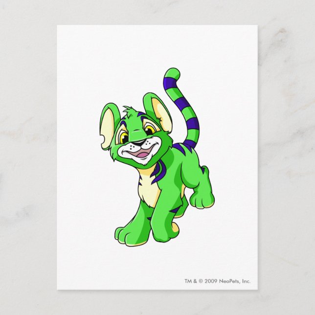 Postal Kougra Green (Anverso)