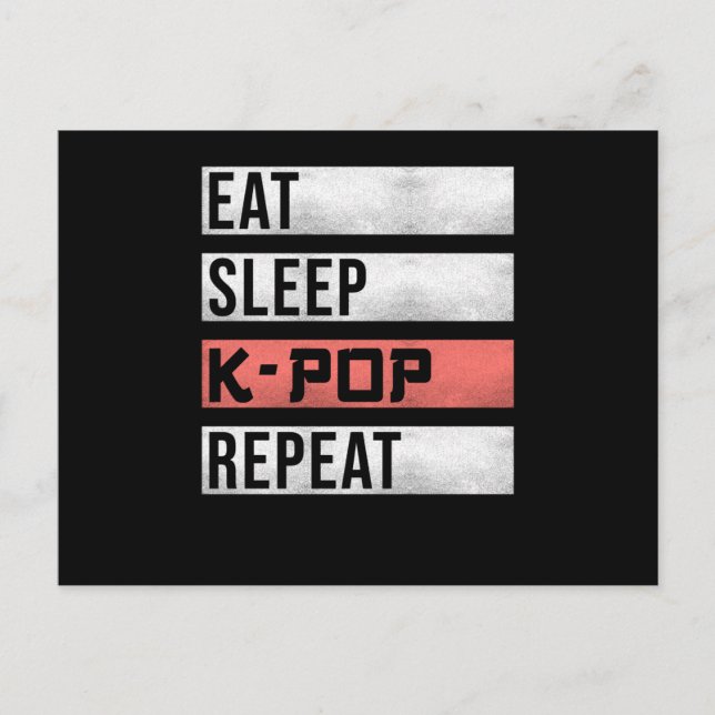 Postal Kpop K-pop diciendo gracia (Anverso)