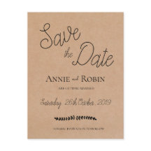 Kraft Paper Personalizado Script Wedding Guardar l