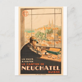 Postal Kraftsmen en Neuchatel, Suiza, viaje vintage