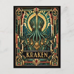 Postal Kraken, Art Deco Mitológico