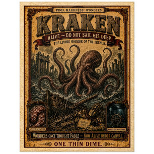 Postal Kraken, Monstruo de Circo Antiguo