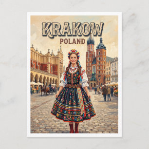 Postal Krakow Ciudad Vieja Polonia