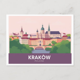 Postal Kraków Polonia Pastel Travel - Wawel Castle