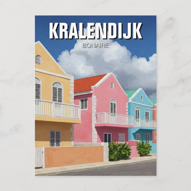 Postal Kralendijk Bonaire Caribe holandés (Anverso)