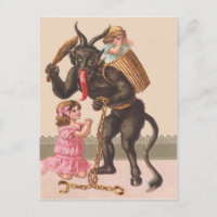 Krampus Castigando A Los Niños Cambiando De Cadena