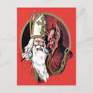 Postal Krampus de San Nicolás Rojo