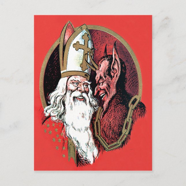 Postal Krampus de San Nicolás Rojo (Anverso)