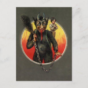 Postal Krampus emergente vintage