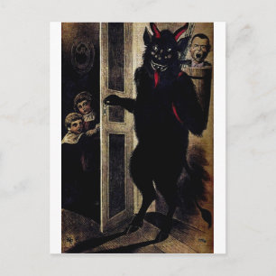 Postal Krampus En La Oscuridad