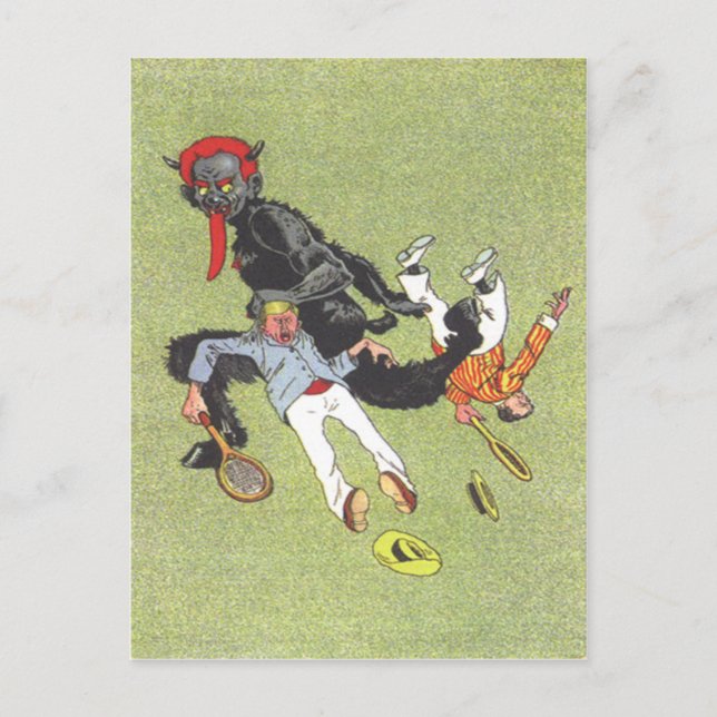 Postal Krampus Kidnapping Men (Anverso)