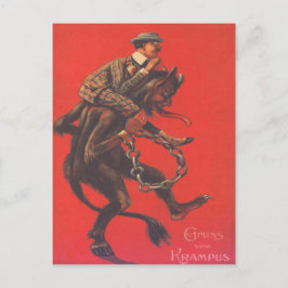 Postal Krampus secuestrando adulto