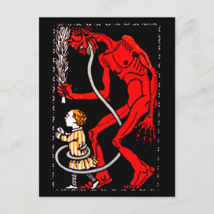 Postal Krampus tiene una lengua larga