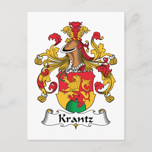 Postal Krantz Family Crest (Anverso)