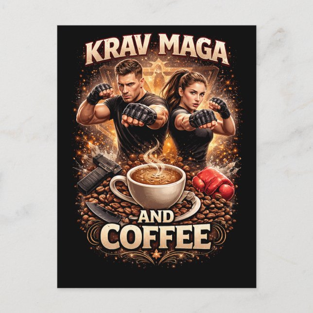 Postal Krav Maga y Café (Anverso)