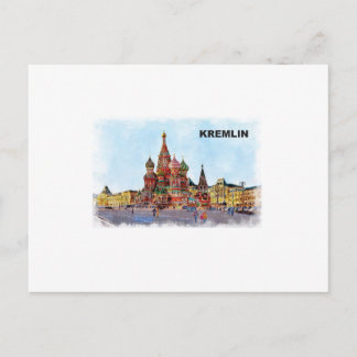 Postal Kremlin pintado