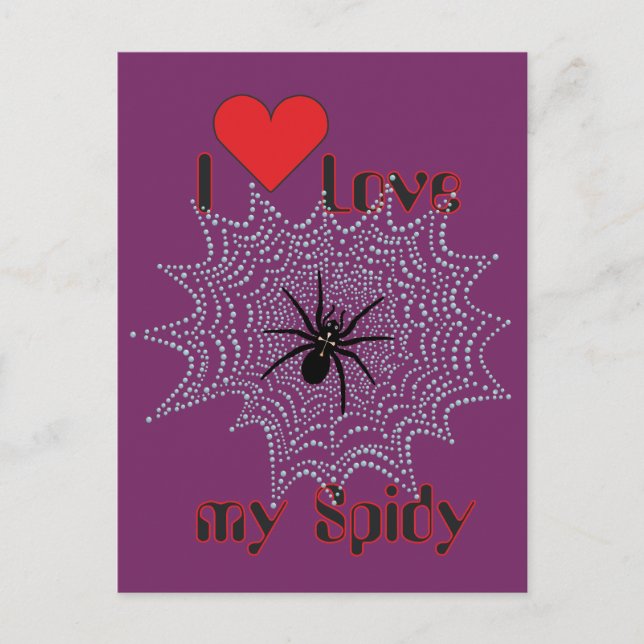 Postal Kreuzspinne im Netz (Anverso)