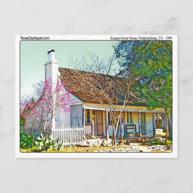 Postal Krieger Geyer Home, Fredericksburg, TX (Anverso)