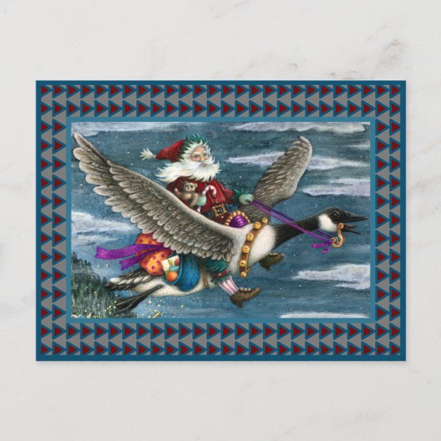 POSTAL KRIS KRINGLE Y JUGUETES SOBRE LOS NAVIDADES DE GOO (Anverso)