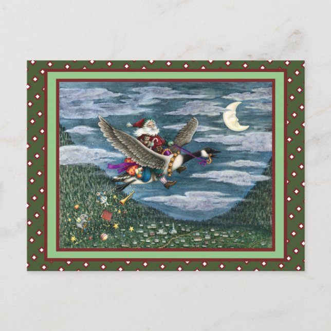POSTAL KRIS KRINGLE Y JUGUETES SOBRE LOS NAVIDADES DE GOO (Anverso)