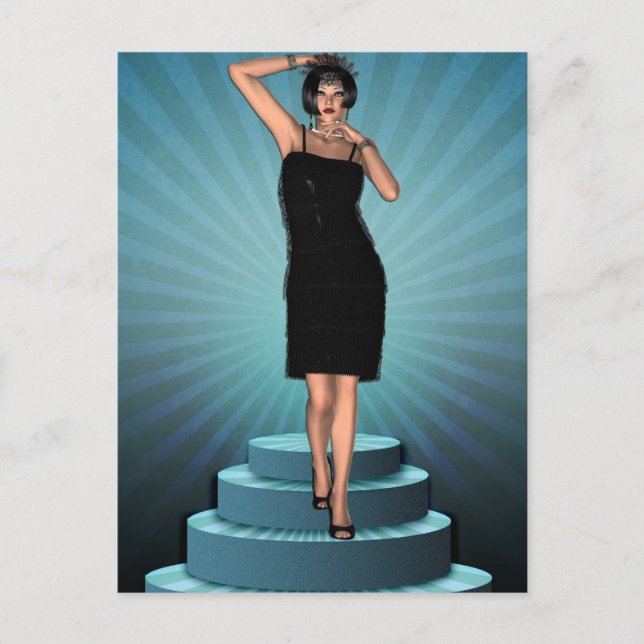 Postal KRW: Poniendo el dedo del Ritz Deco (Anverso)