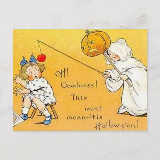 Postal KRW Vintage Halloween Niños (Anverso)