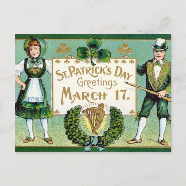 Postal KRW Vintage St Patrick's Day (Anverso)