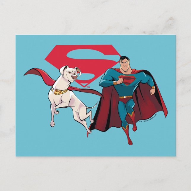 Postal Krypto y Superman (Anverso)