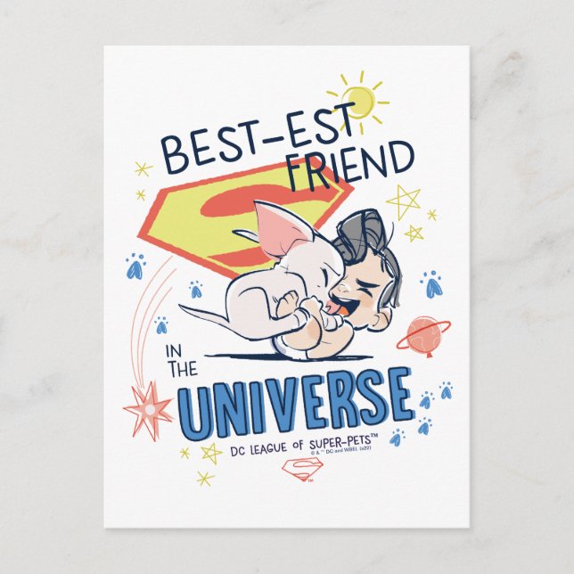 Postal Krypto y Superman: El mejor amigo del universo (Anverso)