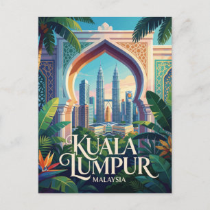 Postal Kuala Lumpur Malasia Torres Petronas Viaje